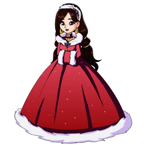 Princess Theme Royal Winter Princess Transparent Sticker